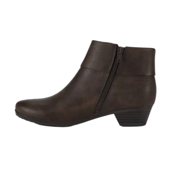 Women's PU Leather Ankle Booties - Picture 14 of 16